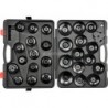 YT-0597 Zestaw kluczy nasadowych do filtrów oleju 30 części 0597